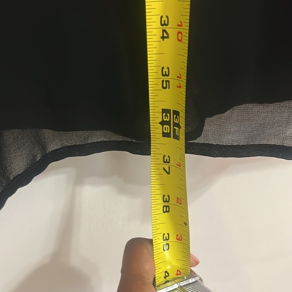 Luxology Womens Black Lace and Sheer lined three quarter sleeves Dress Size 14 - Picture 12 of 16